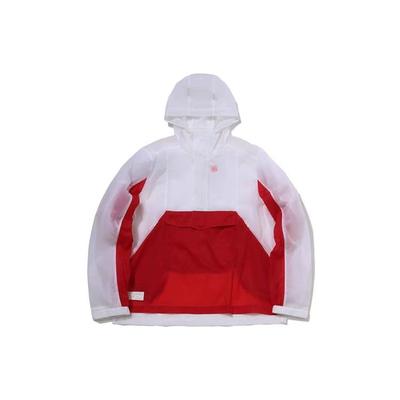 Sweat à capuche respirant à blocs de couleurs Li Ning Unisexe hauts Blanc AFDP073-3