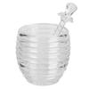 Transparent Honey Dispenser with Lid Spoon Large Capacity Honey Container for Storing Honey