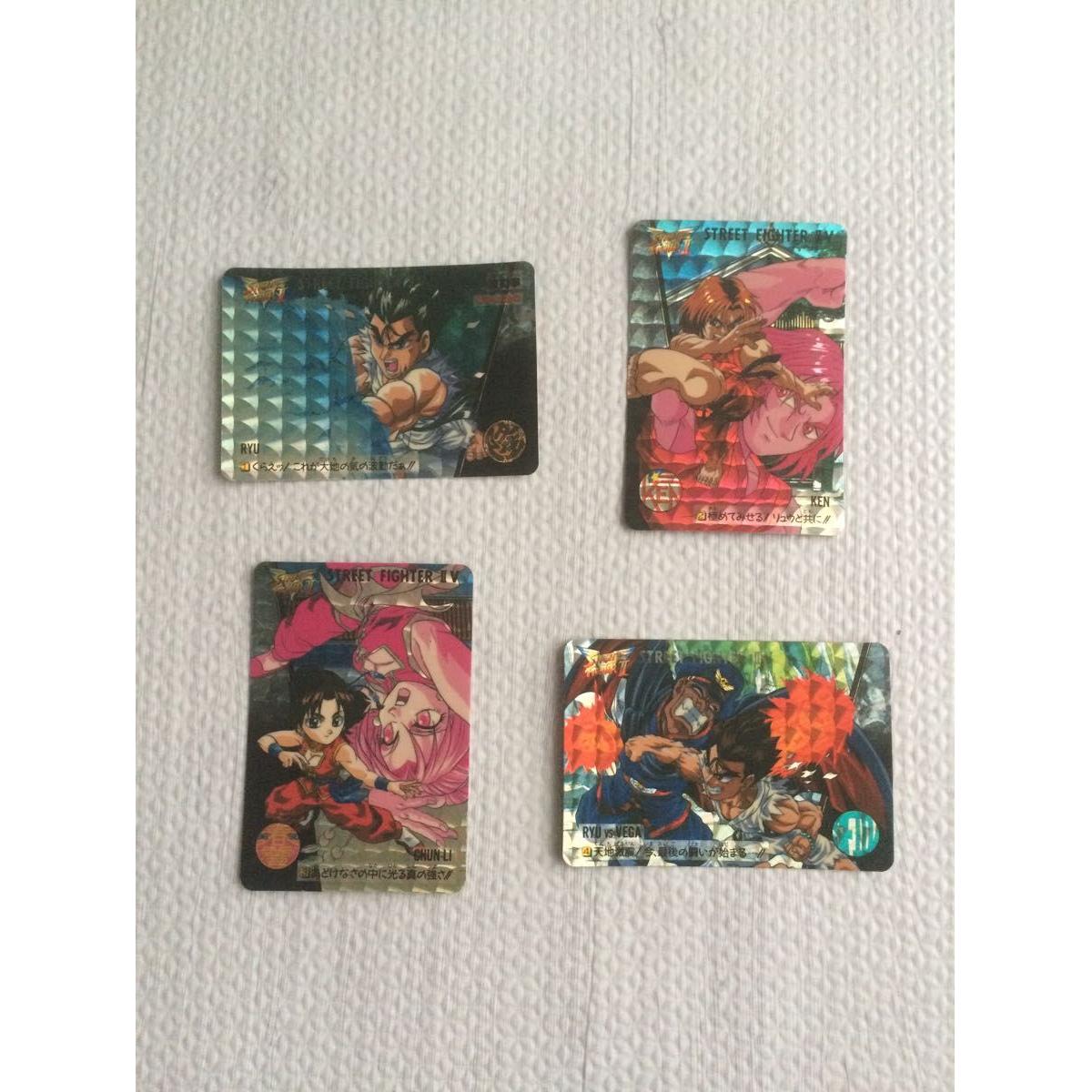 Used Street Fighter II V Carddass 4 pieces set