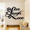 Live Laugh Love Metal Wall Art, Vintage Rustic Iron Decor Heart Accents for Home Office, Inspirational Farmhouse Hanging Ornament