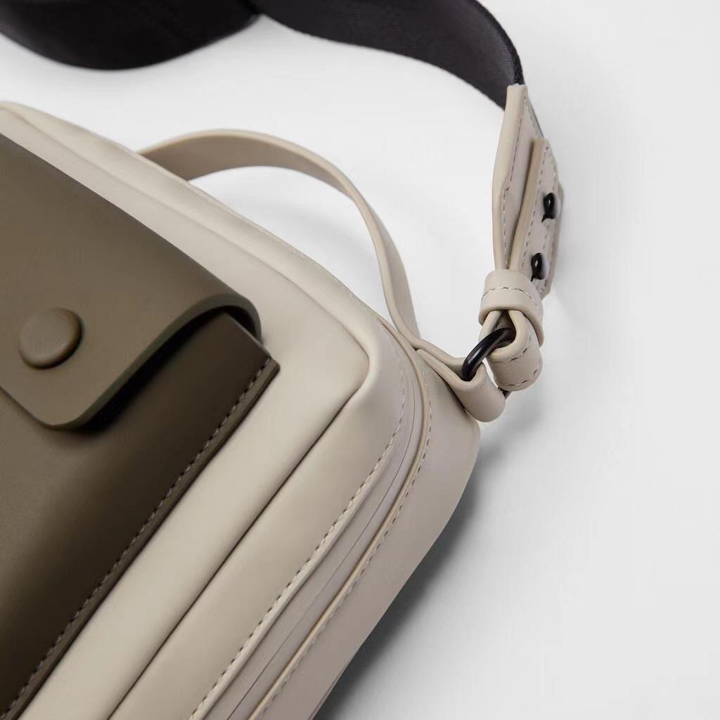 Fashion Patchwork Messenger Bag Luxury Brand Wide Strap Shoulder Crossbody Bags for Women Unisex Handbags and Purses Square Tote