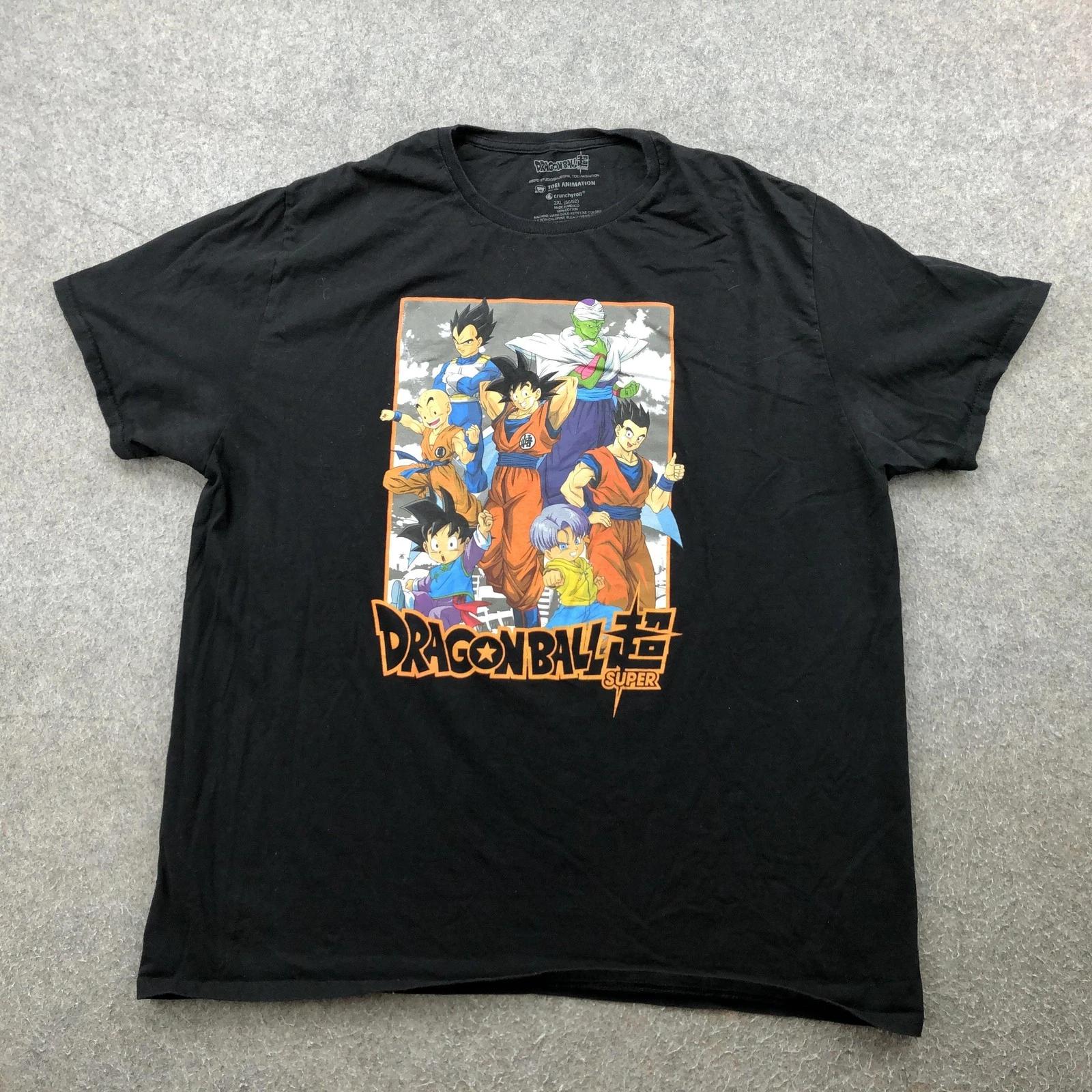 Dragon Ball Super Shirt Mens 2XL Black Anime Graphic Goku Vegeta Crunchyroll XL