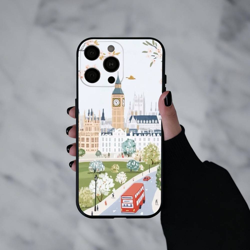 

L-London Bus England Big B-Ben Phone Case Silicone Soft For IPhone 17pro 16 15 14 13 12 11 X XR Plus Pro Max Plus iPhone14Plus
