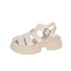 Baotou Roman sandals women's shoes 2025 new thick-soled heightening woven small pig cage shoes hollowed out beach