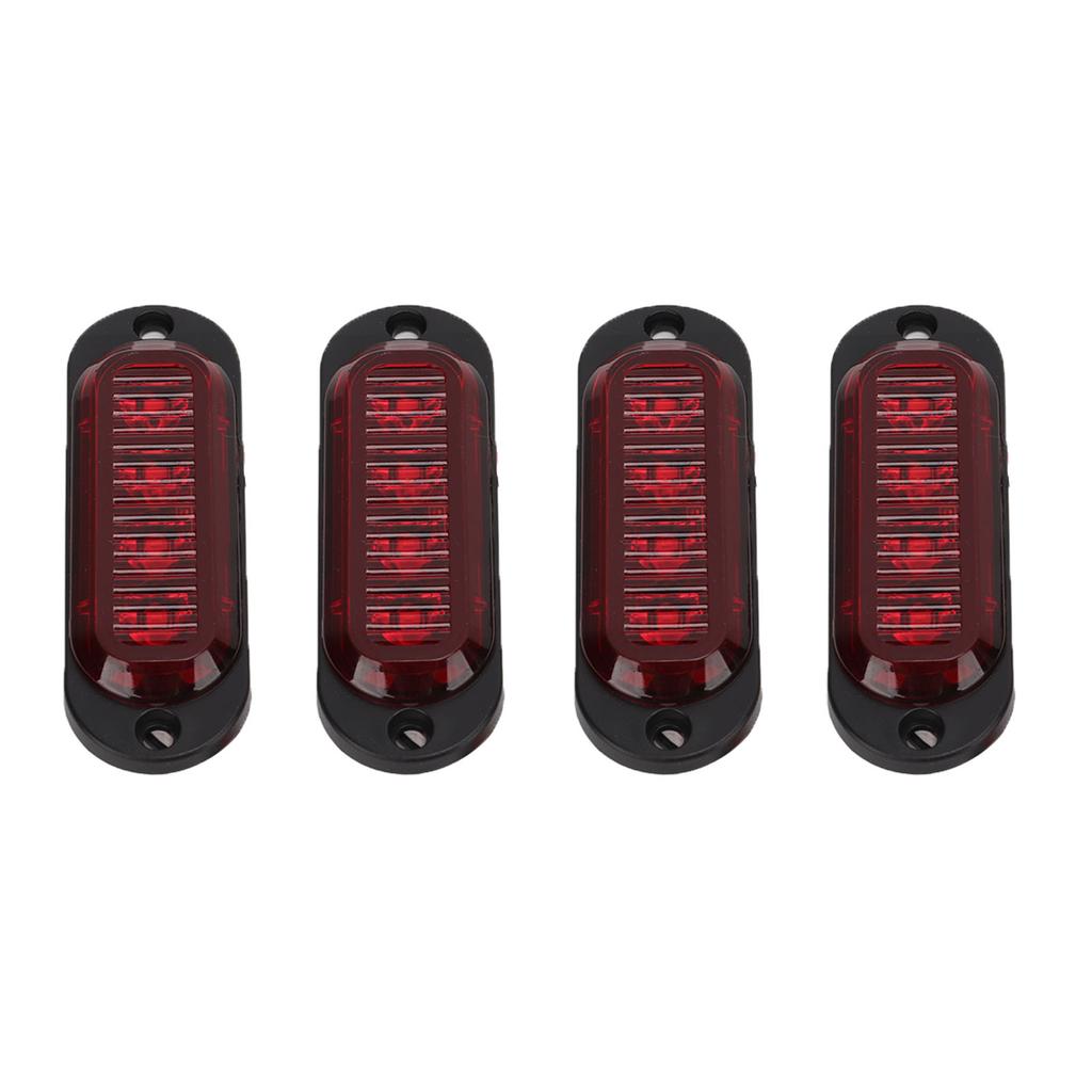 4Pcs Truck Side Lights High Brightness 3000K IP65 Waterproof LEDs Easy Installation Truck Emergency Flash Light 12‑24V