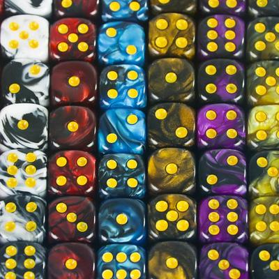 10 tk/komplekt D6 16mm Värvilised 6-külgilised DND täringud Läbipaistvad Värvid Peomäng Polüeedrilised täringud Rollimäng Akrüül Lauamäng