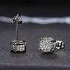 Fashion Round Shape Studs Earrings Statement Earring Copper Texture Ear Studs Ear sAccessory Present for Woman and Girls
