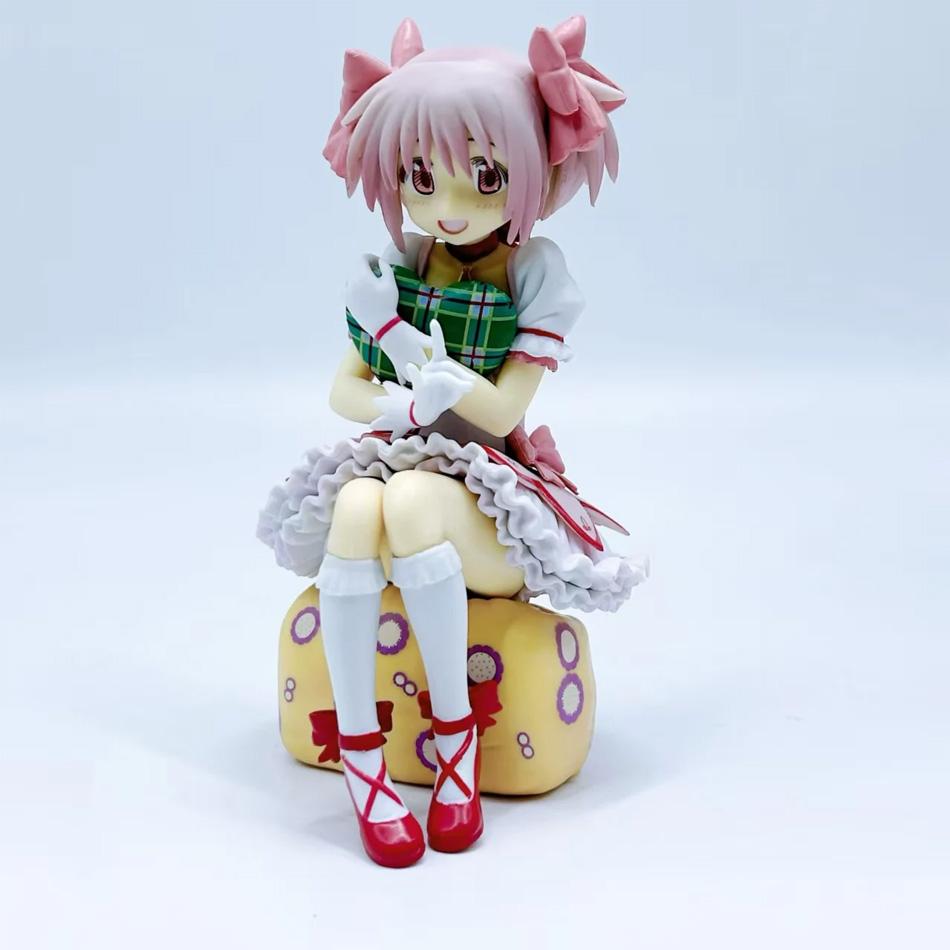 Anime Puella Magi Madoka Magica Aniem Figure Kaname Cute Sitting capital Girl PVC Anime Action Figures Anime Cartoon Model Toy