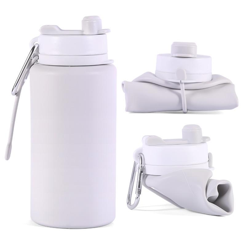 Outdoor Sports Bottle Portable Travel Cup Large Capacity Folding Silicone Water Bottle with Handle Gift Portable Cup