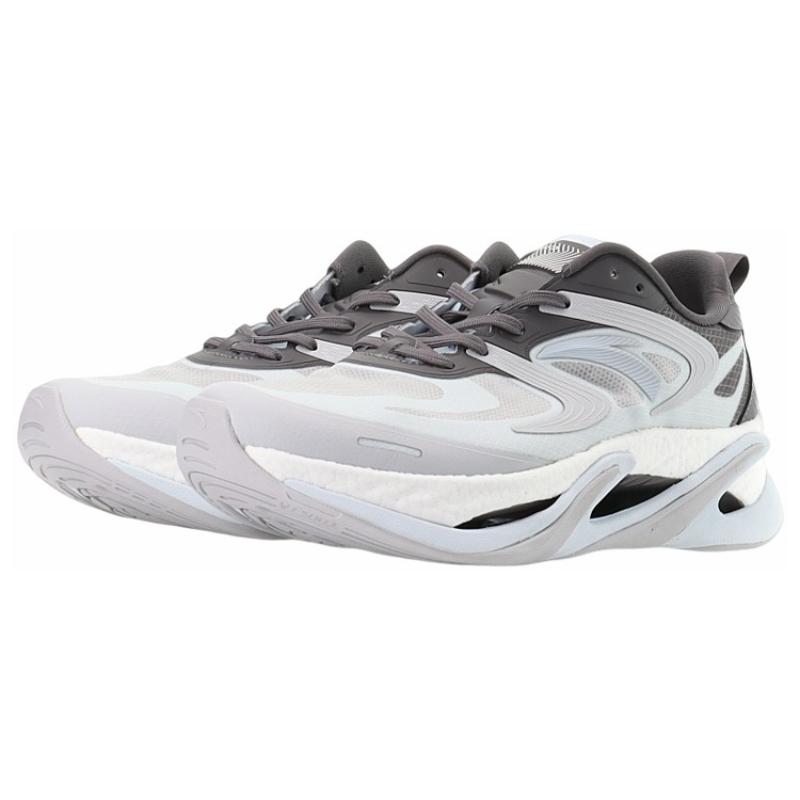 Anta Cushioned Slip-Resistant Abrasion-Resistant Low-Top Running Shoes Men's Blue Gray Sneakers