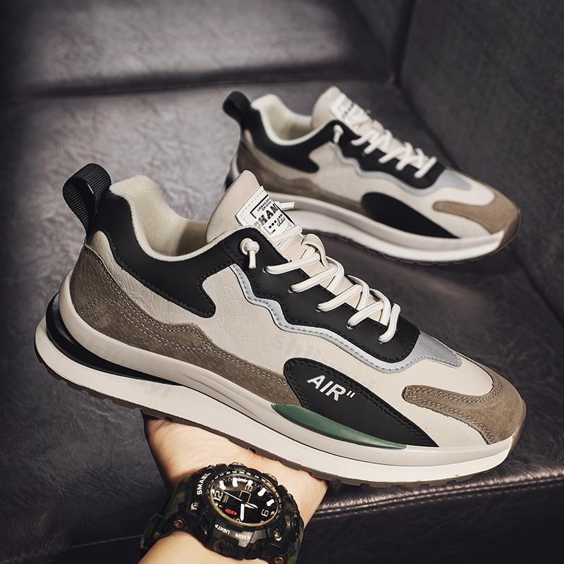 Men Sneakers Fashion Casual Running Shoe Breathable Lace-up Tennis Brand Shoes PU Leather Luxury Designer Zapatillas De Hombre