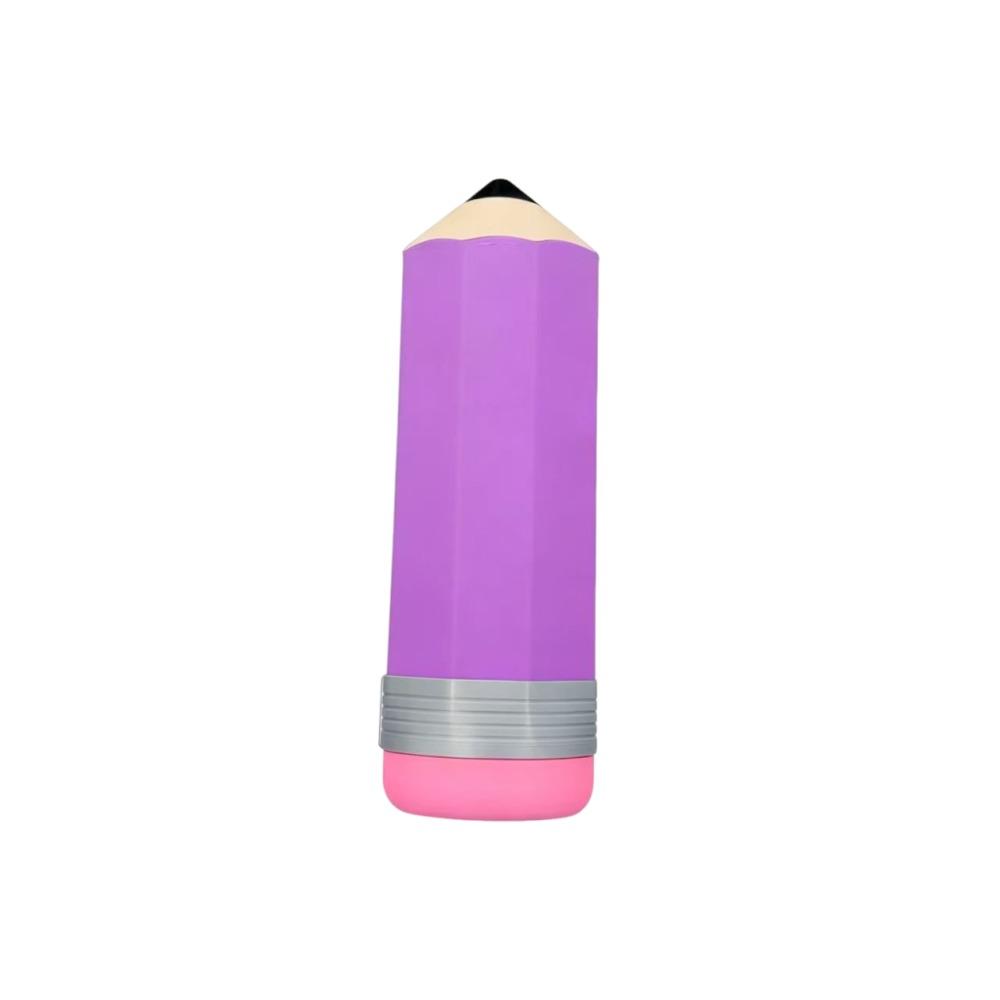 Pencil-shaped Pen Storage Box Creative Pencil Organizer Compact Stationery Box  School Supplies фиолетовый