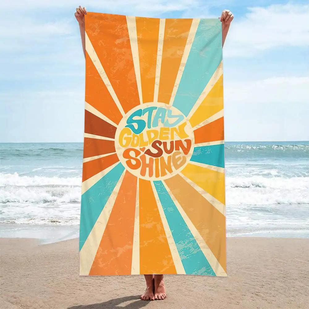 1pcs Queen and King Beach Towels, Ultra-fine Fiber Quick Drying Absorbent Large Beach Towels, Beach Vacation