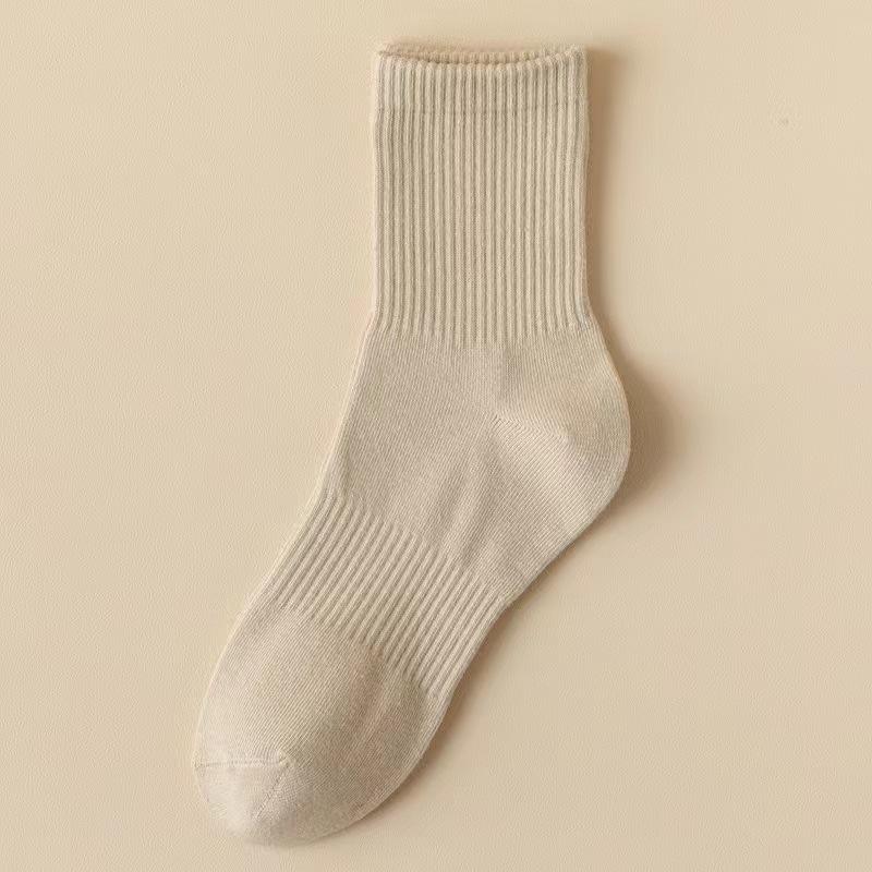 

Мужские носки до середины и выше колена: Однотонный, Противоскользящий, Осенне-зимний, Модный японский стиль хаки