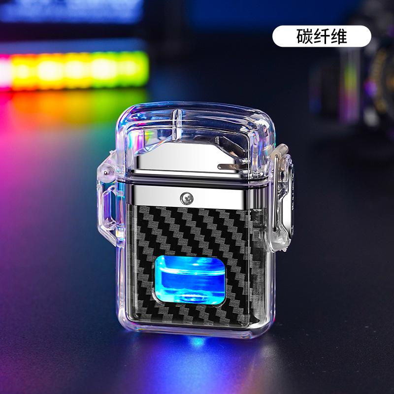 NEW Creative Intelligent Voice-controlled Lighter Transparent Waterproof Visible Case High-end Level Gift Cigarette Accessories