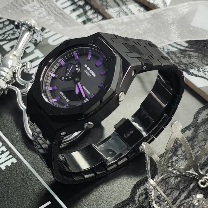 Casio Men Liquid Crystal,Analog Dual Display Series 44mm Black Watch GA-2100SKE-7A(Watch3--)