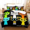 Sprunki Sengetøysett 3D-trykt Tegneserie Incredibox Dynetrekksett Enkel Tvilling Dobbel Queen King Størrelse Myk Polyester Musikkspill