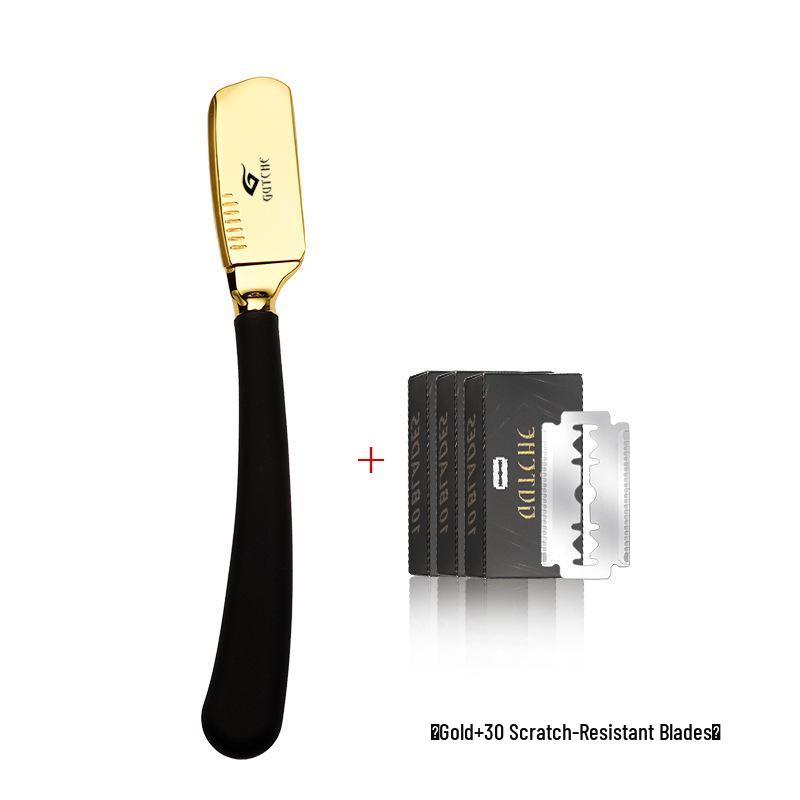 Old-Fashioned Straight Handle Razor Shaving Set for Face & Head