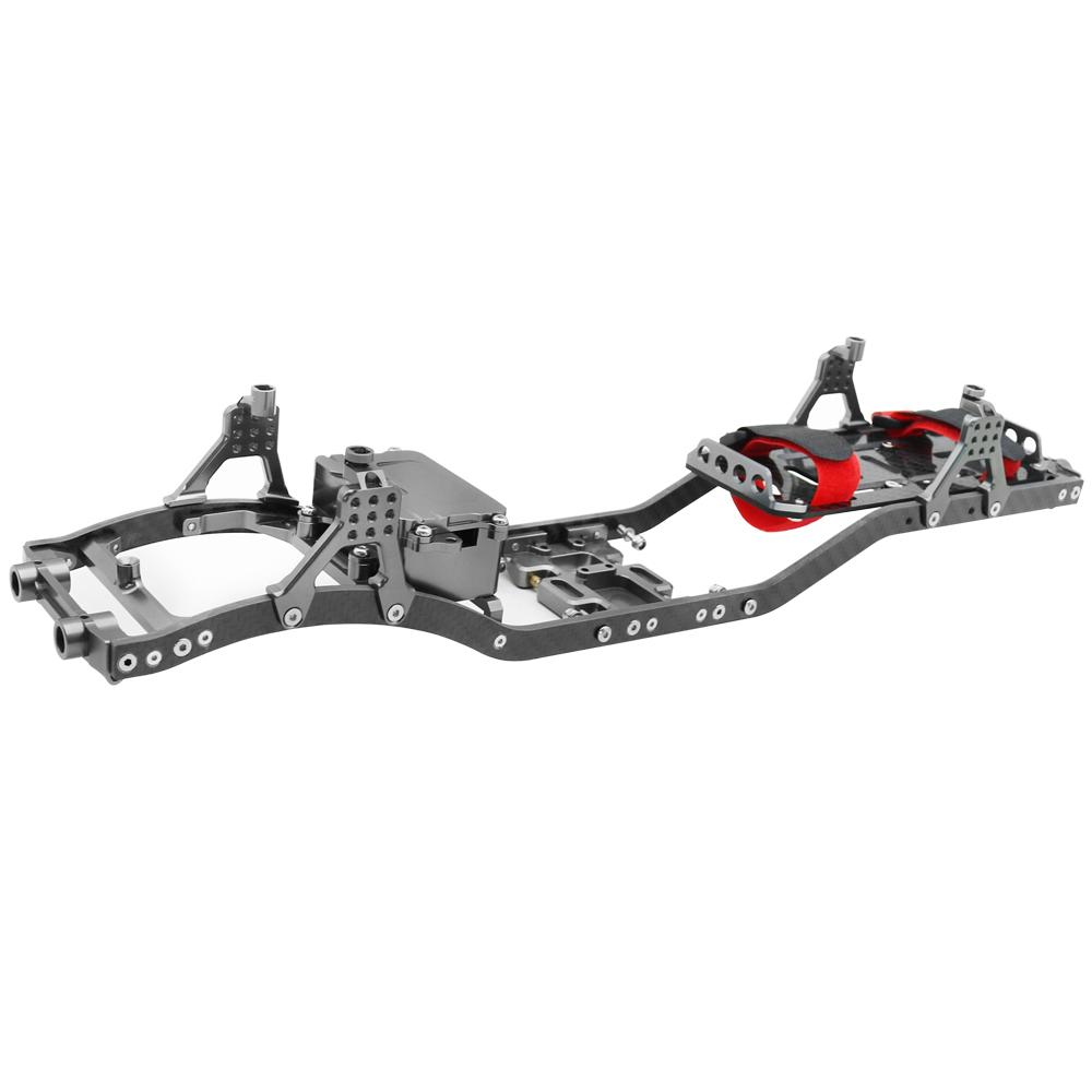 

1/10 RC Гусеничний Автомобіль Карбонове Волокно Балка 4ММ ЧПУ Метал Шасі Рама Кузов Комплект Частин Для Axial SCX10 II Рок Позашляховик сірий колір