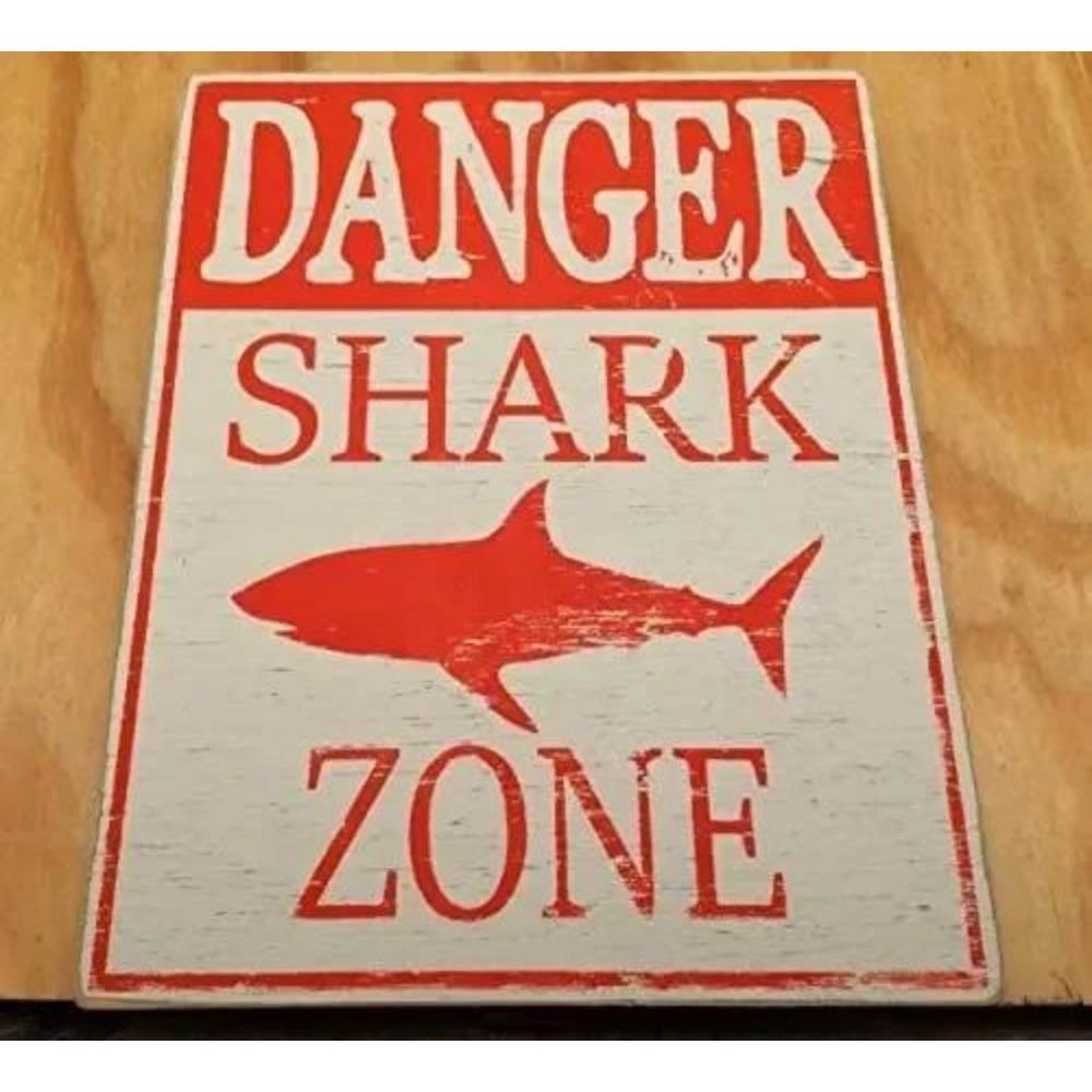 

Retro Shark Warning Metal Sign Painted Plaque Perfect for Courtyard Manhole Swimming Pool and Wall Mural Decor 20x30cm маджента