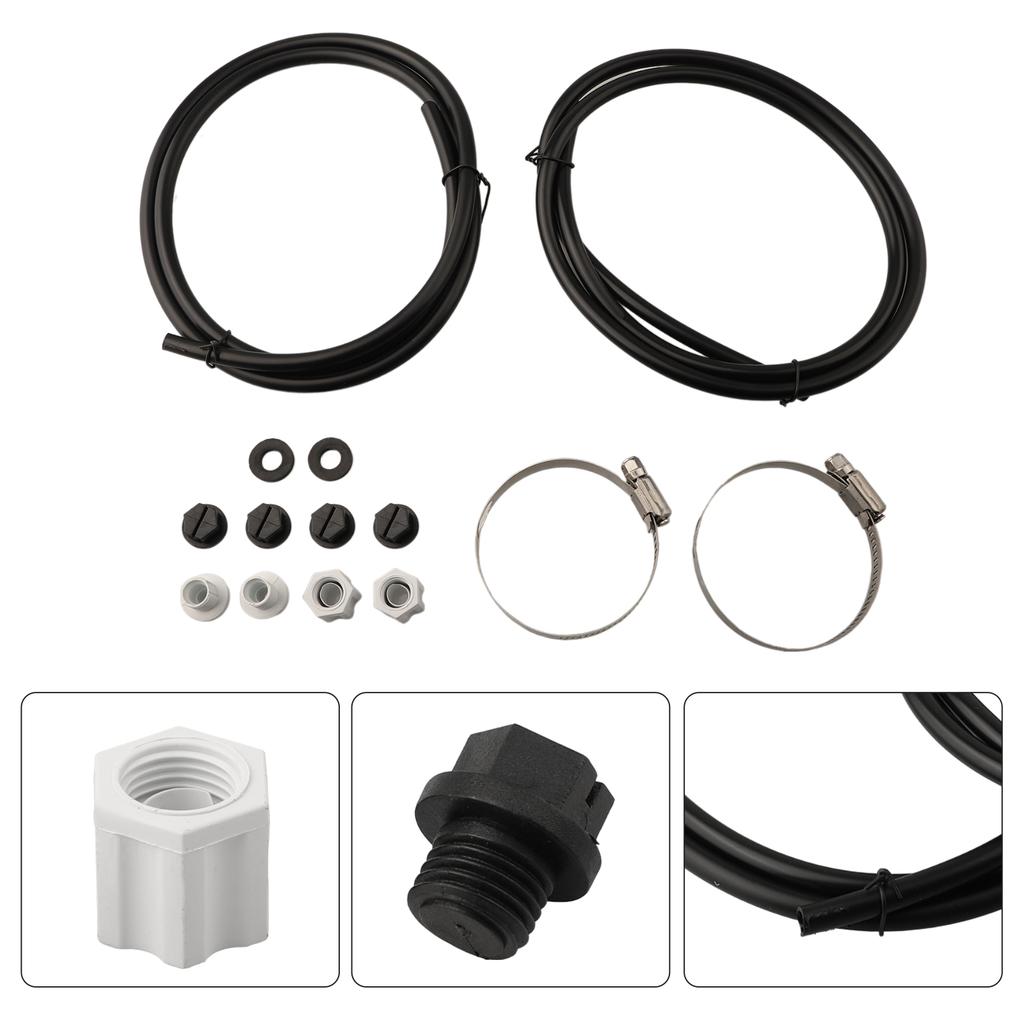 Washers Nuts Saddle Clamps Tube Chlorinator Tubing Off-Line Pool Accessories 2 Sets Pipe: 4ft Silver Practical
