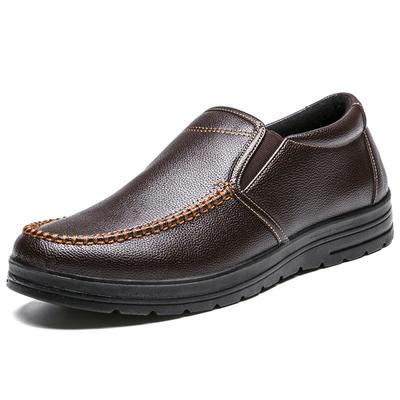 2024 İlkbahar Sonbahar Yumuşak Alçak Üst Ayakkabılar Erkek Slip On Casual Erkek Marka Ayakkabı Siyah Kahverengi