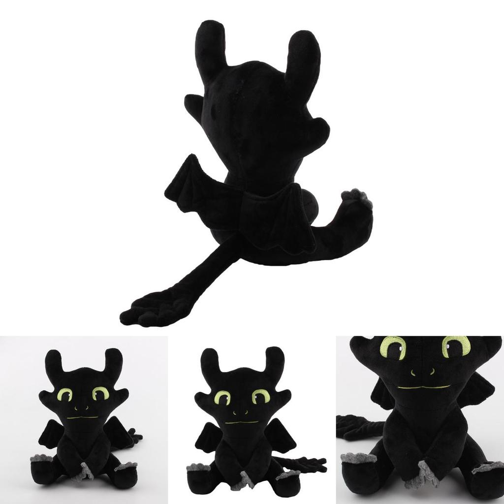 New How To Train Your Dragon 3 Plush Toy Light Fury Black Toothless Soft And Cuddly