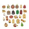Chinese Style Wealth & Treasures Pendant: Alloy Enamel DIY for Bracelets & Necklaces - New Year Gift