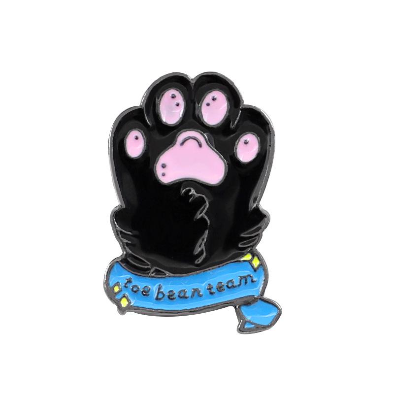 TOE BEAN TEAM Трехцветная эмалевая брошь в виде лапки кошки и собаки - Креативное европейско-американское модное ювелирное изделие