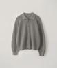 Blankroom Raglan Collar Cardigan_Melange Gray