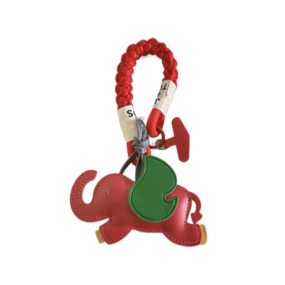 PU Leather Elephant Keychain Flying Wings Bag Charm 2025 New Key Chain Holder  Gift Idea