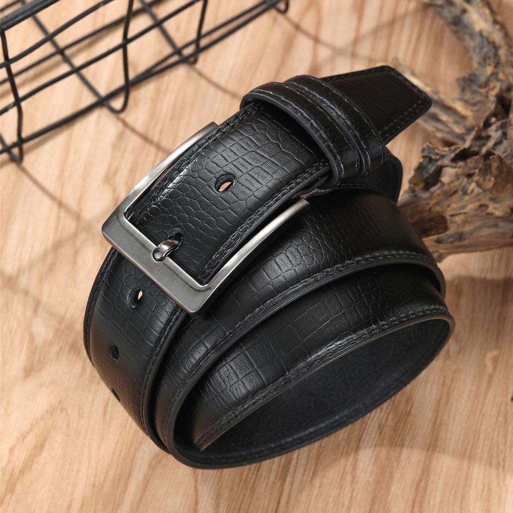 Alloy Pin Buckle Sun Buckle Belt Men'S Casual Pu Belt Men'S Jeans Belt