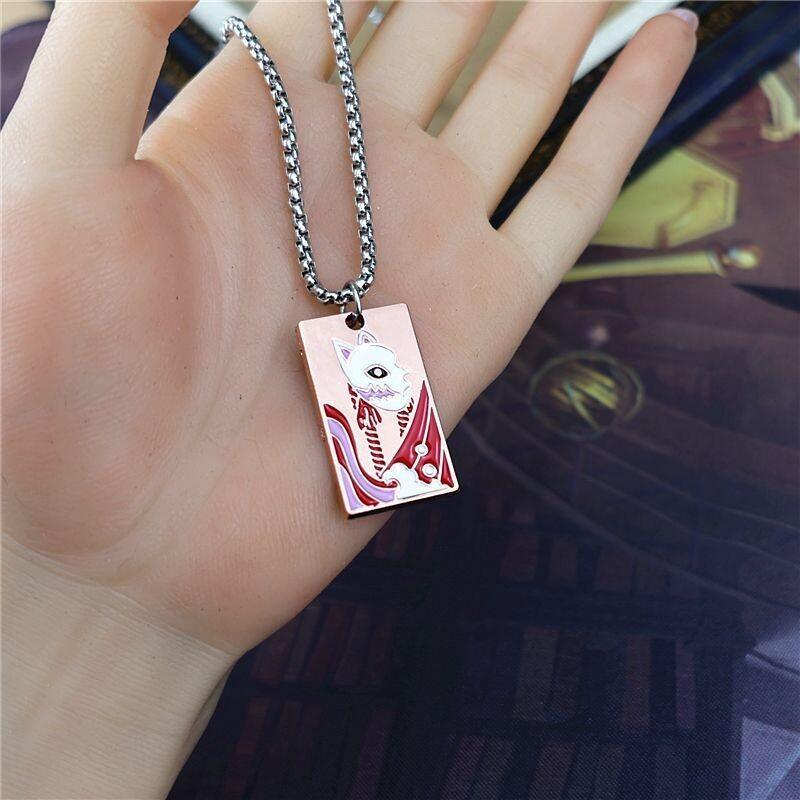 Demon Slayer Kamado Tanjirou Necklace Rengoku Kyoujurou Merchandise Cute Creative Cartoon Figures Fashion Costume Party