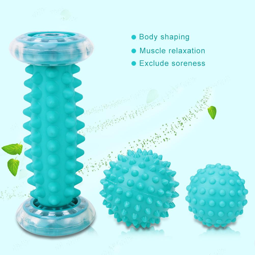 TPE Peanut Roller Spiky Massage Ball Set Back Foot Massager Ball Fitness Muscle Massaging