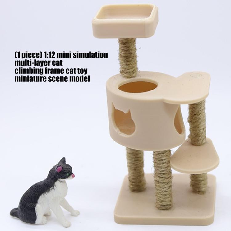 1/12 Scale Dollhouses Cats Climbing Structure Multilevel Plastic Design Perfect For Miniature Scene Builders