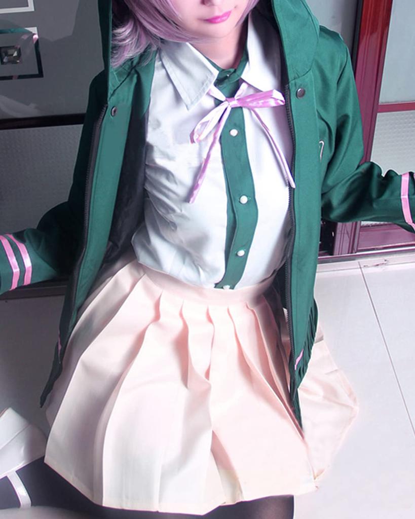 Nanami Chiaki Cosplay Super High School Level Gamer Danganronpa Cosplay Costume for School and Stage Wear Chiaki Wig Size [Excellent Quality] Wig,
