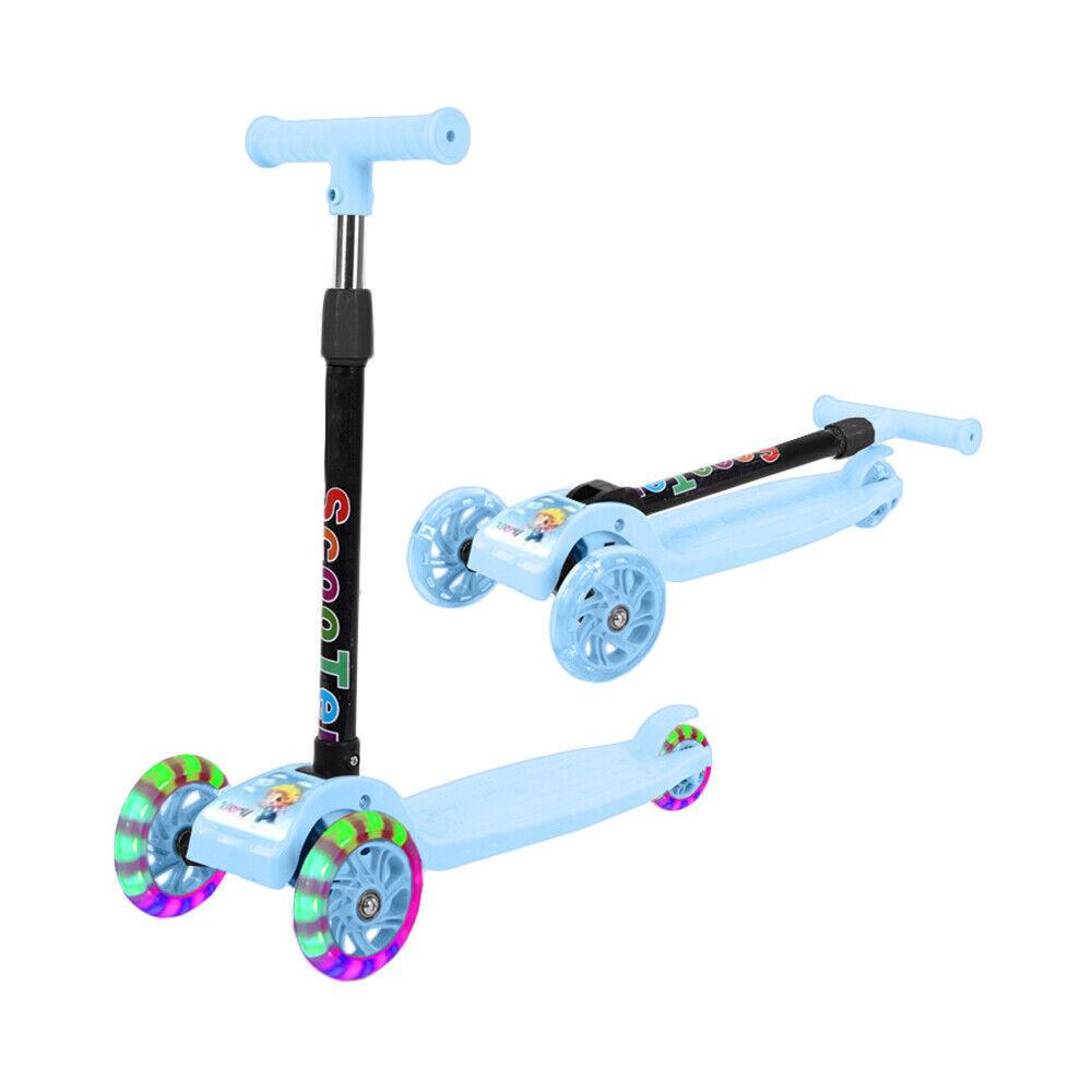 Odin Pink Foldable Wide Deck Flashing Wheels Music Children's Scooter