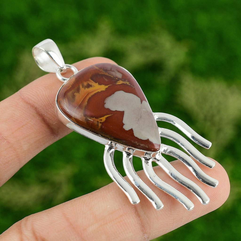Daughters Day Sale 925 Silver Pear Natural Noreena Jasper Wife Pendant Jewelry