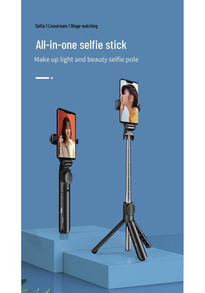 XT02 Bluetooth Rotating Tripod Selfie Stick for Mobile Phones & Video Streaming