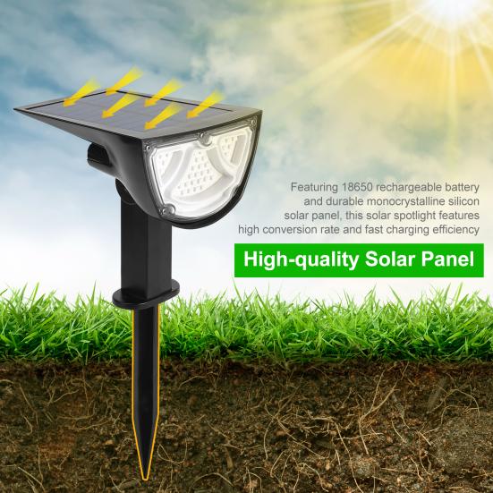 2/4Pcs Solar Spotlights Outdoor Waterproof Adjustable Wall Front Rear Lighting Landscape Lights for