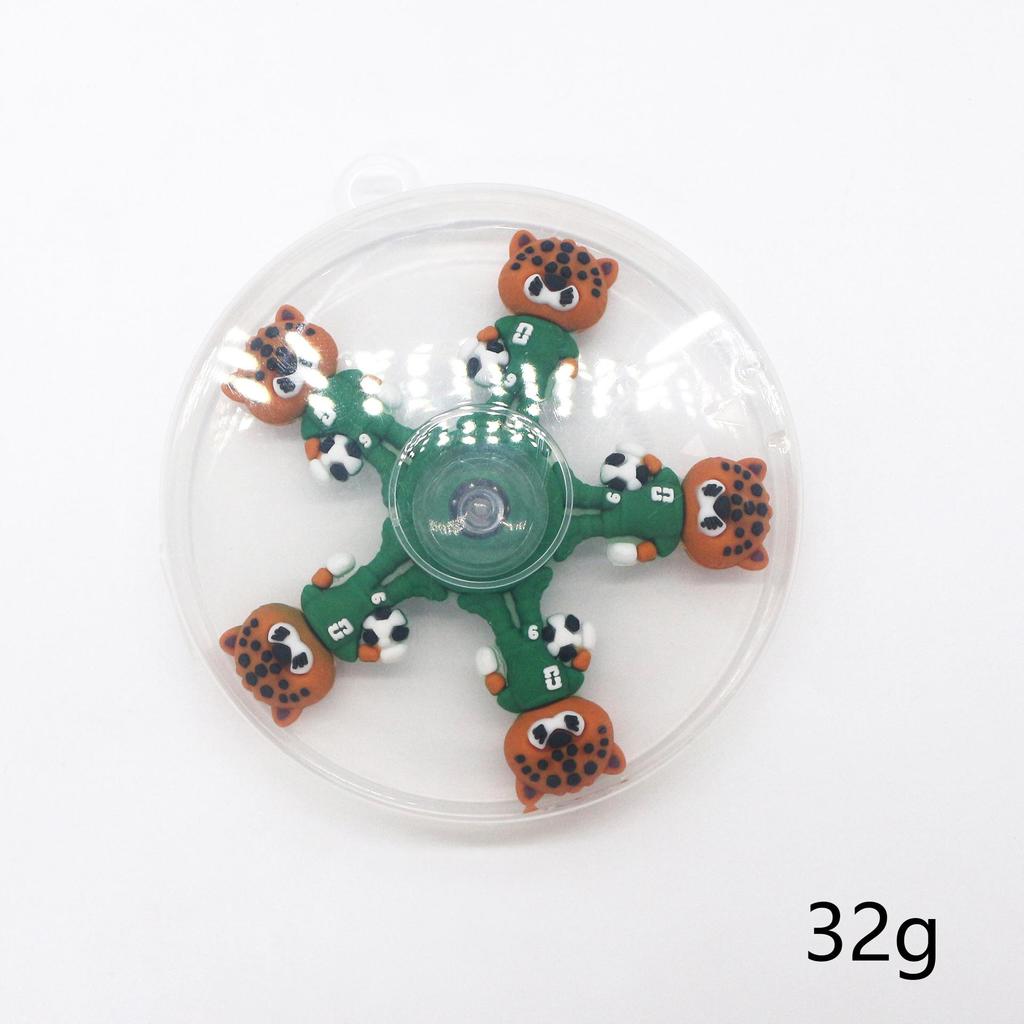 Five-Bead Fidget Spinner with Soft Rubber & Wooden Stick - Mythical Creatures Stress Relief Toy