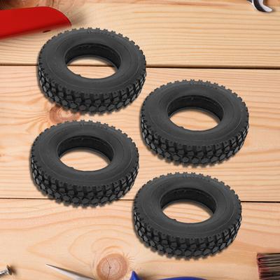 4 Pcs Rubber Tires 80 * 20mm RC Tires Upgrade Parts RC Soft Rubber Wheel Tires for 1:14 Tamiya Tractor Truck RC Car Part