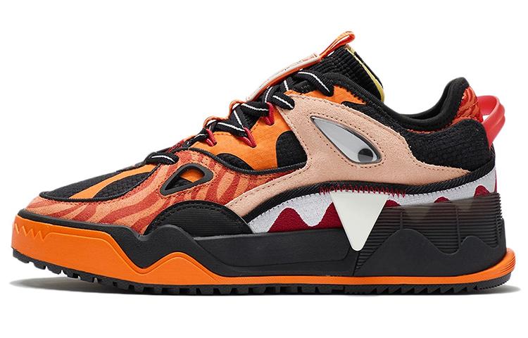 Женские кеды Li Ning CF FlashStar Low top для скейтбординга, черные с оранжевым, AGCS132-1 35.5