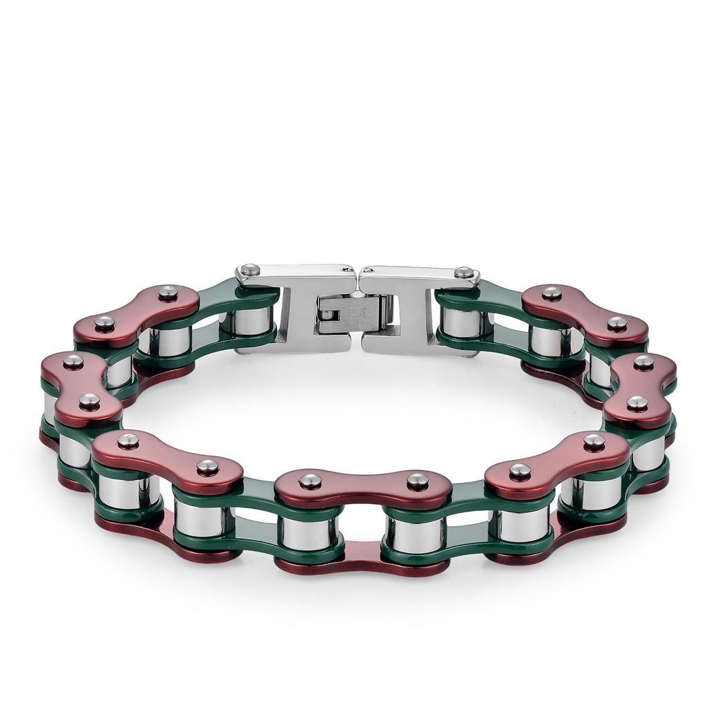 European-American Style Bicycle Chain Bracelet: Creative Rock Hip Hop Jewelry for Men & Women In Stainless Steel