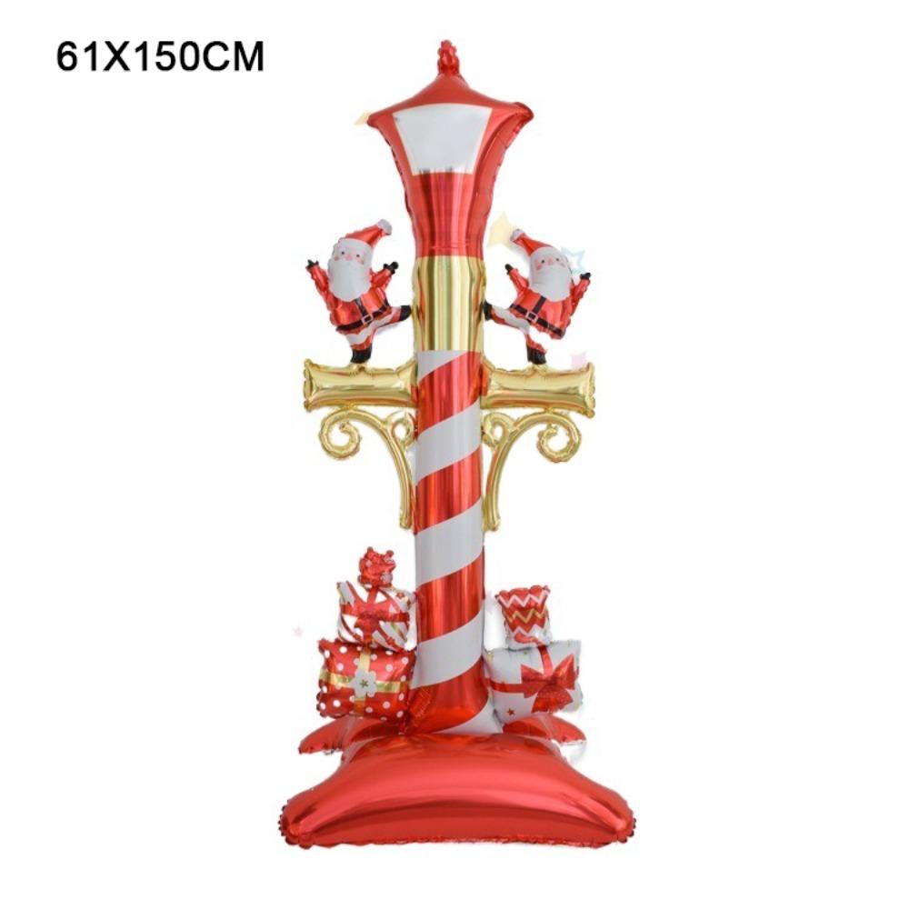 Aluminiumfolie Julfolieballong Festrekvisita DIY Stor Uppblåsbar Ballong Leksak för Barn Storlek Stor Julgransballong