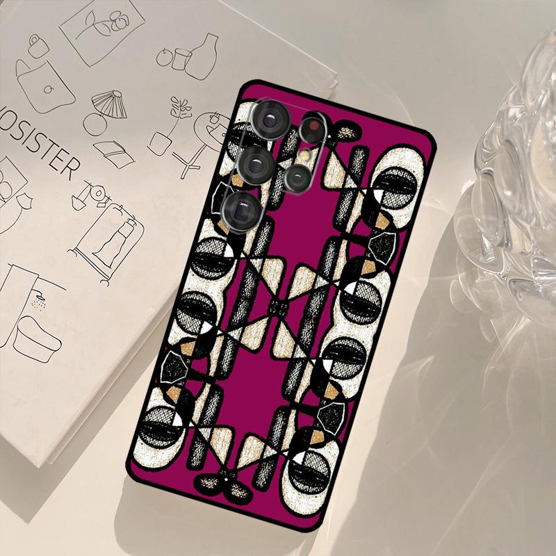 African Wax Fabric Phone Case For Samsung Galaxy S21 S22 S23 S24 S25 S26 Ultra S10 Plus S25 FE S20 FE Back Cover