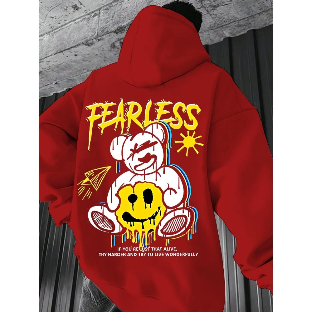 Personalized Bear Graphic Print Men's Hoodies Fashion Pullover Autumn Clothing Casual Clothes Women Tops Sweatshirts