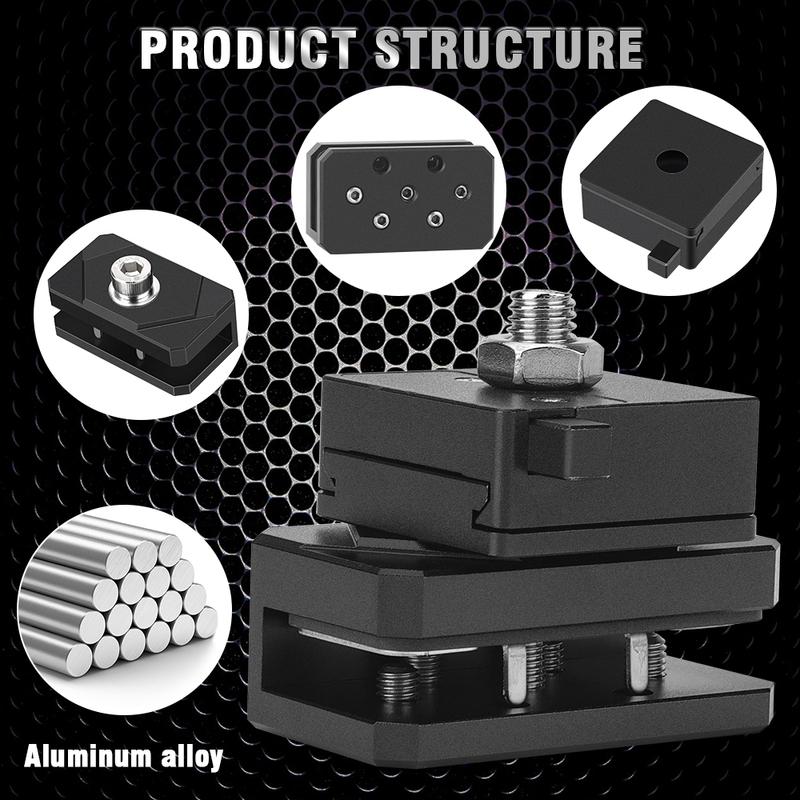 Universal Quick Release Bracket Hood Led Ditch Pods Work Cube Lights Mount Holder for SUV 4X4 Offroad Cars Adjustable Black