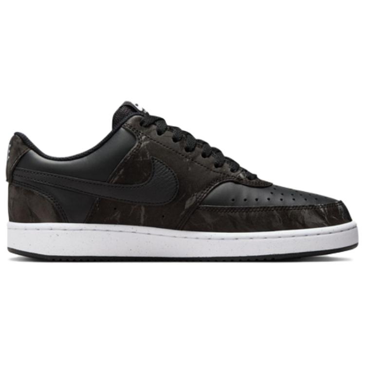 Nike Court Vision Breathable Low top Skateboard Shoes Women's Black White HQ4377-001