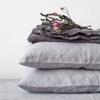 Ensemble de 2 Taies d'oreiller Douces Respirantes 100% Lin Housse de Coussin Décoratif Carré Différentes Tailles pour Lit Canapé Sofa Enveloppe
